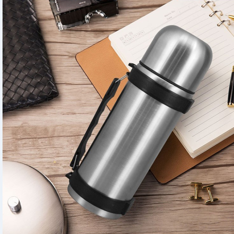 Golmate Advanced Customization 1000ml PP Handle Stainless Steel Vacuum Soup Flask