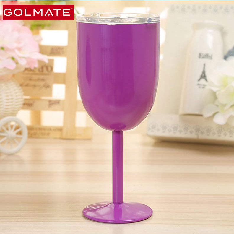 250ml Personalized Colorful Stainless Steel Goblet Wine Cup