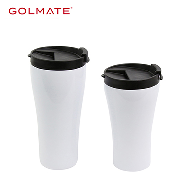 2 Sizes Double Wall Plastic Surface Tumbler Travel Mug