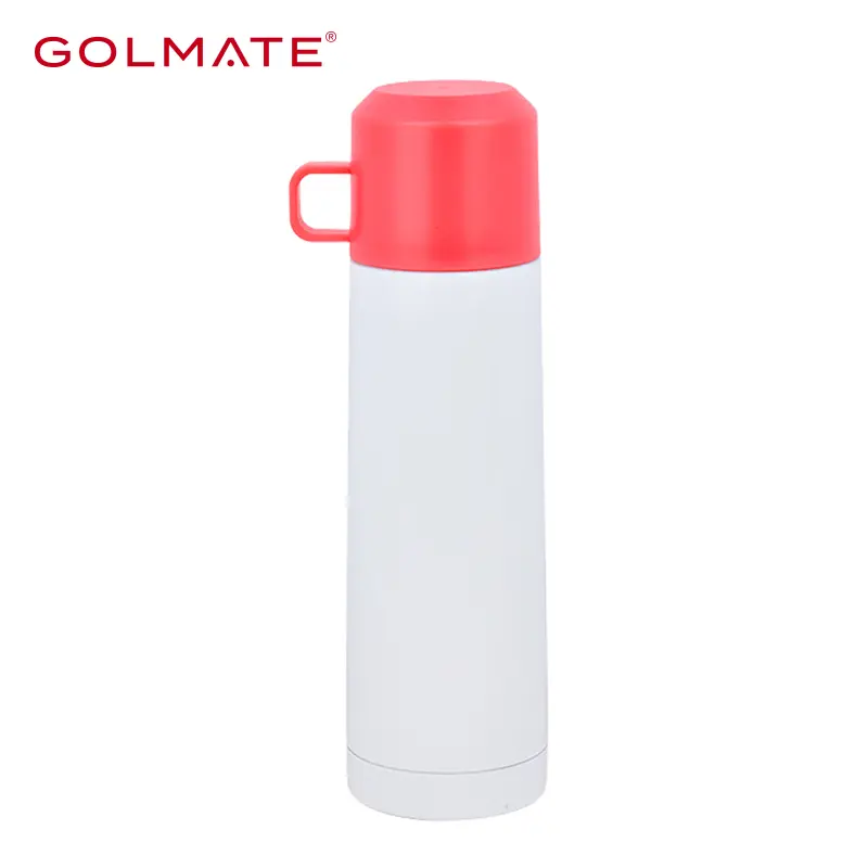 Golmate Wholesale Pea Green Vaccum Flask with Cup for Hot Beverage