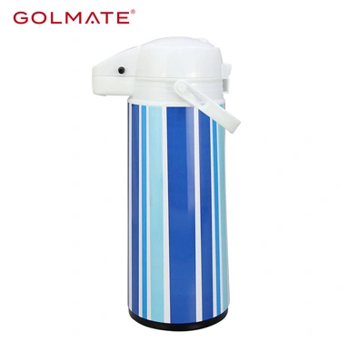 Hot Sale Stripe Pattern 1.9L Household PP Airpot with Asbestos-free Glass Linning