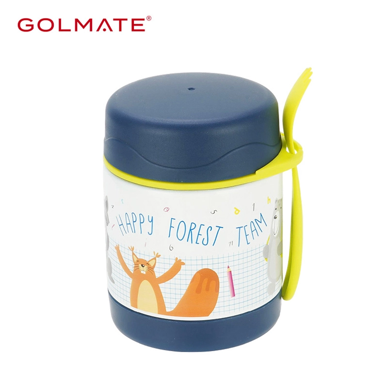 personalized insulated childrens lunch jar portable 350ml food container with logo 001